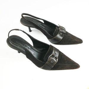 Donald Pliner Heels Size 6.5 Dark Brown Slingback